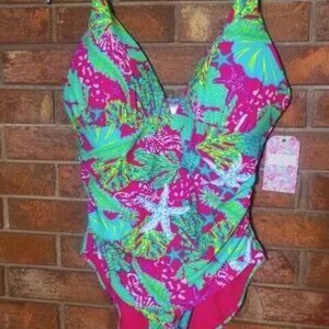 NWT Stella Parker One-Piece Island Design Swimsuit